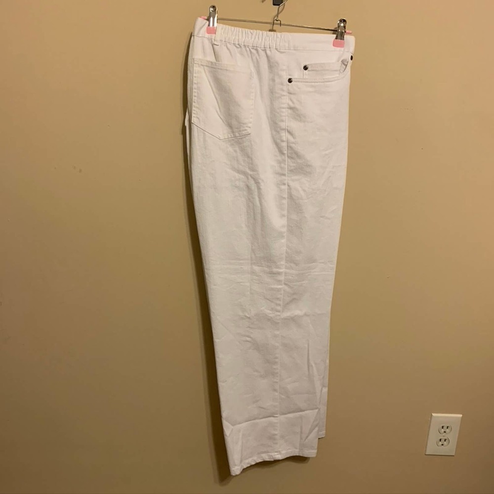 Ruby Rd White Jeans Stretch Denim Plus Size